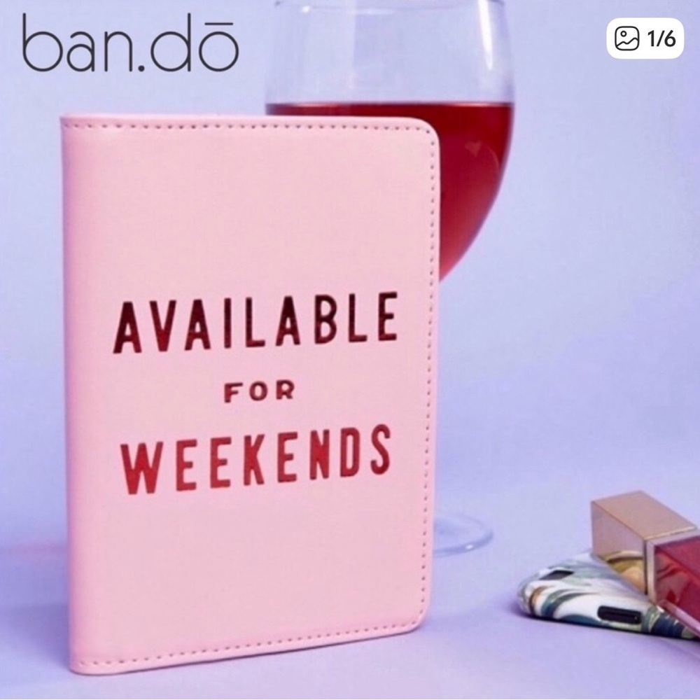 Pink Passport Holder ‘Available for Weekends’